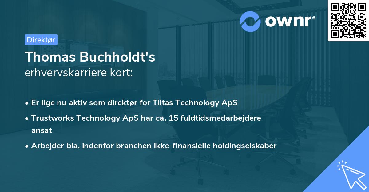 Thomas Buchholdt's erhvervskarriere kort