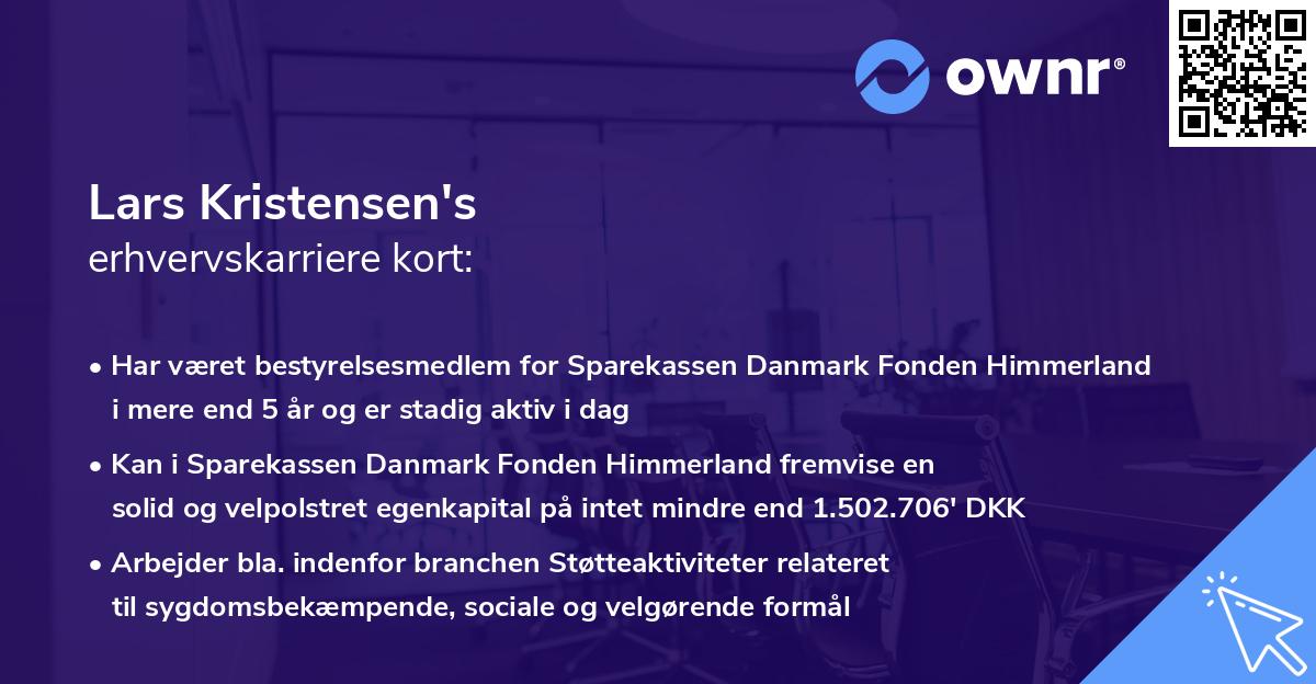 Lars Kristensen's erhvervskarriere kort