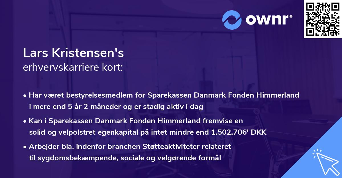 Lars Kristensen's erhvervskarriere kort