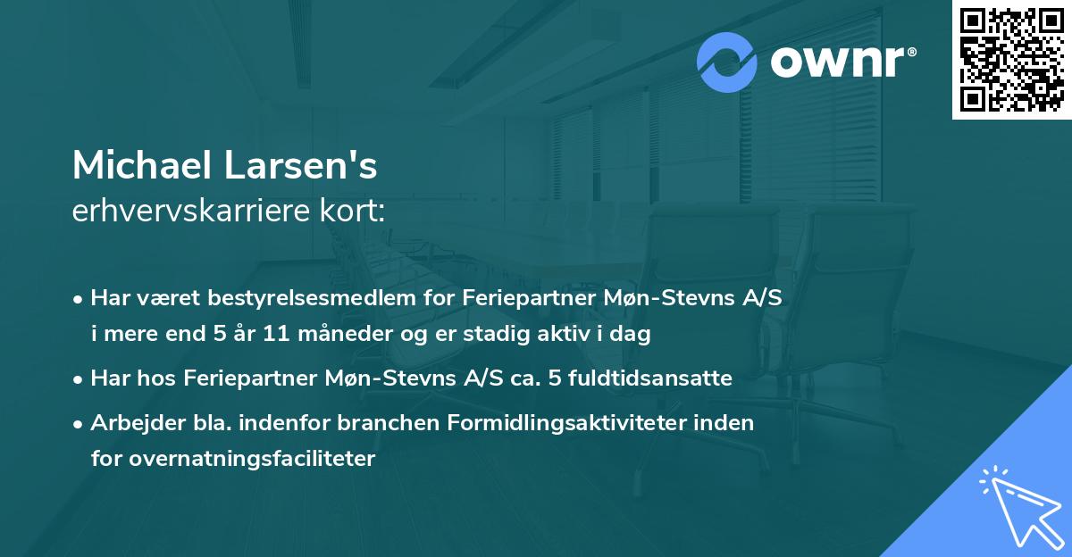 Michael Larsen's erhvervskarriere kort