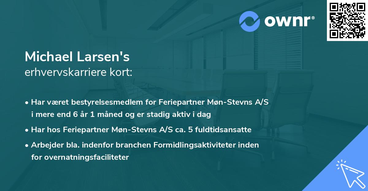 Michael Larsen's erhvervskarriere kort