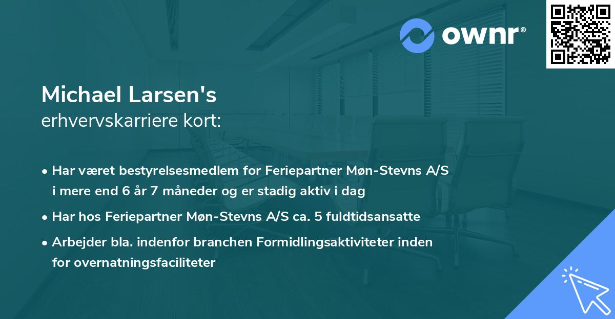 Michael Larsen's erhvervskarriere kort