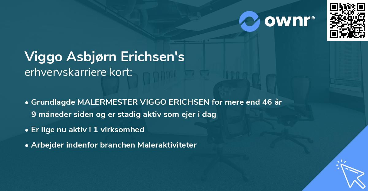 Viggo Asbjørn Erichsen's erhvervskarriere kort