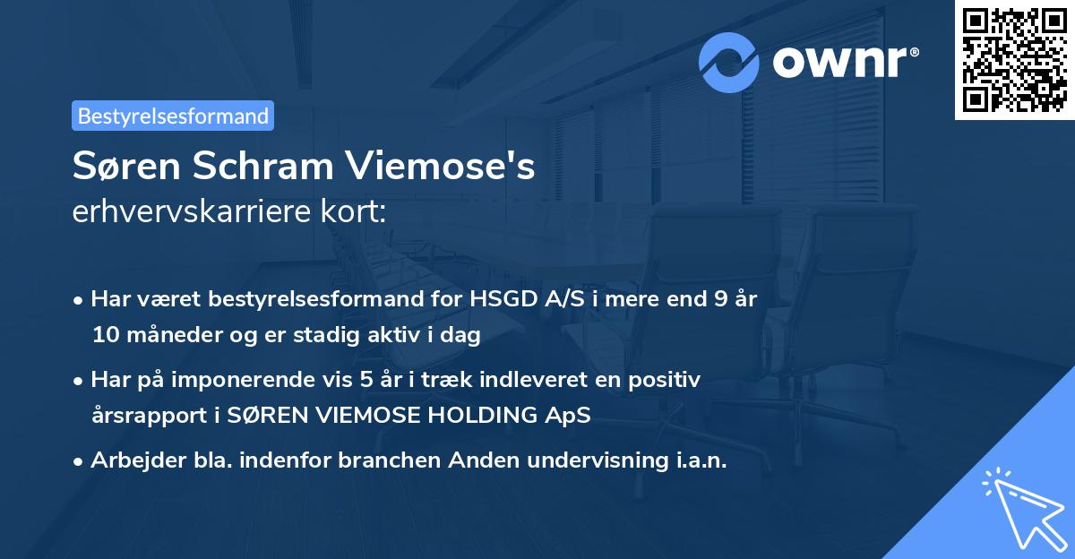 Søren Schram Viemose's erhvervskarriere kort