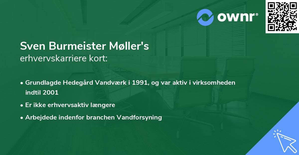 Sven Burmeister Møller's erhvervskarriere kort