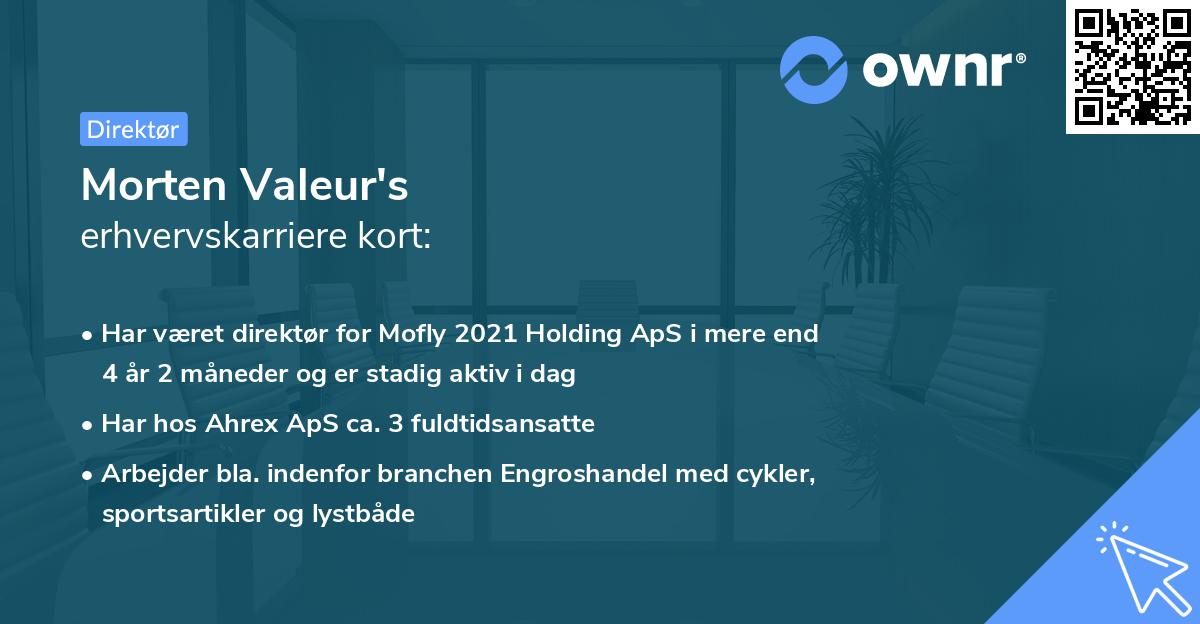 Morten Valeur's erhvervskarriere kort