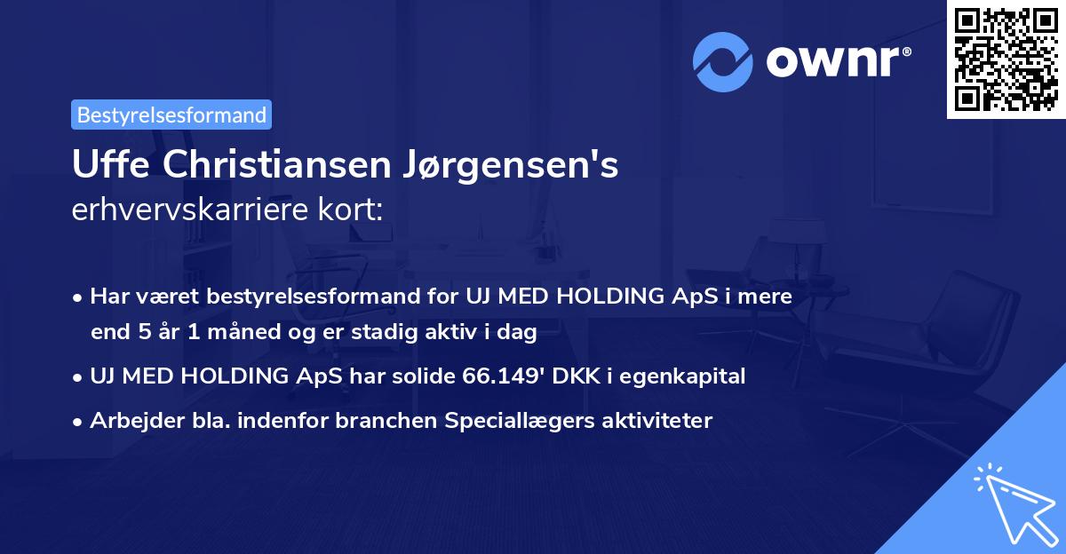 Uffe Christiansen Jørgensen's erhvervskarriere kort