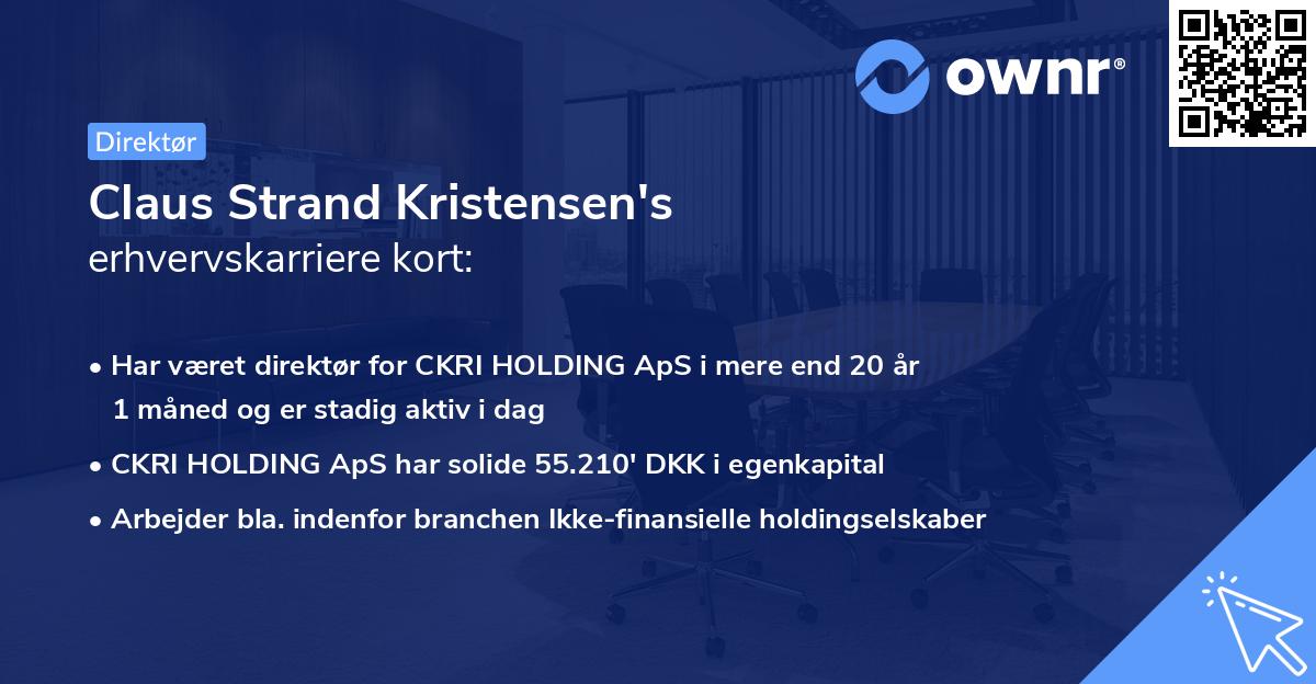 Claus Strand Kristensen's erhvervskarriere kort