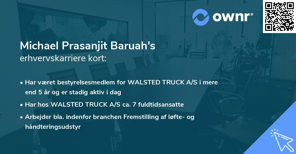 Michael Prasanjit Baruah's erhvervskarriere kort