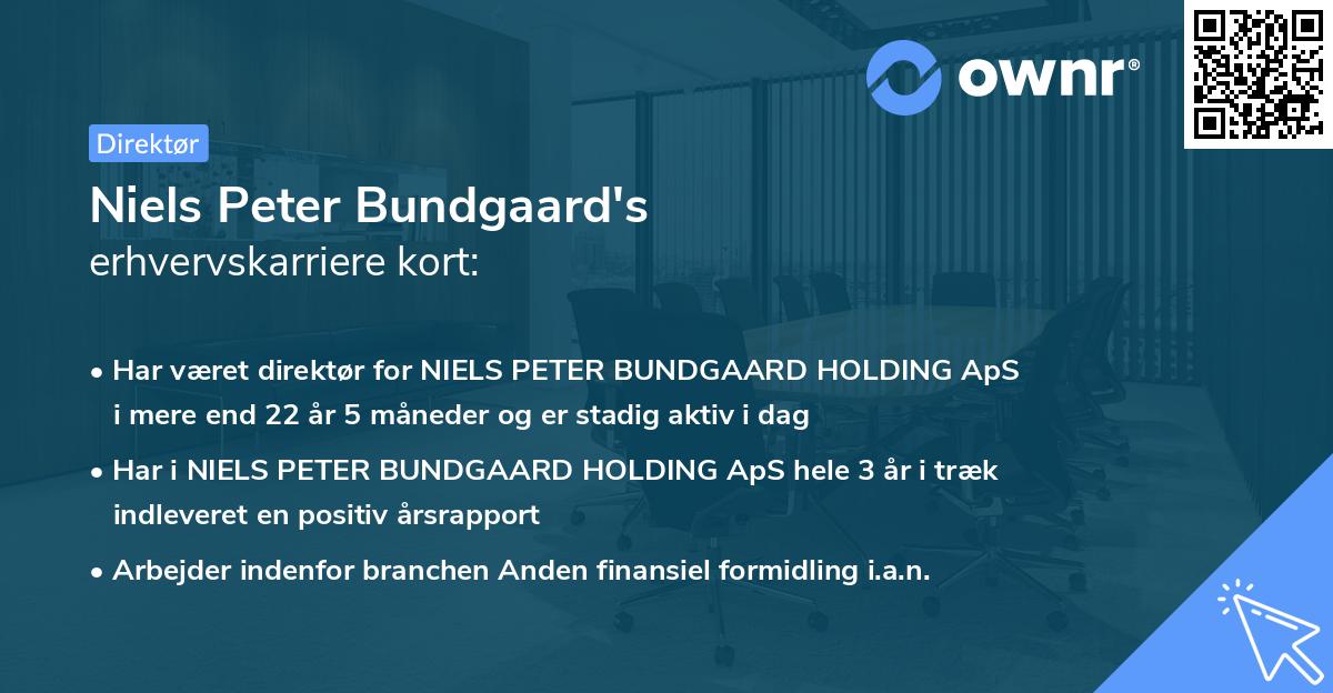 Niels Peter Bundgaard's erhvervskarriere kort