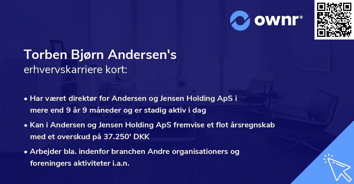 Torben Bjørn Andersen's erhvervskarriere kort