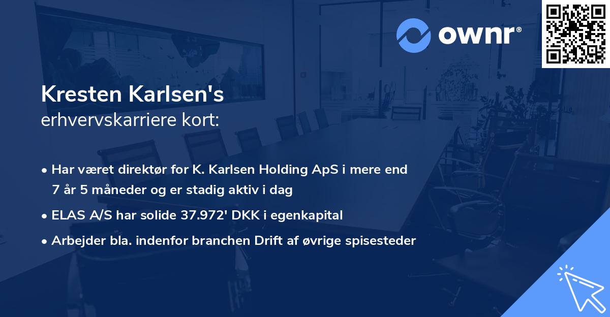 Kresten Karlsen's erhvervskarriere kort
