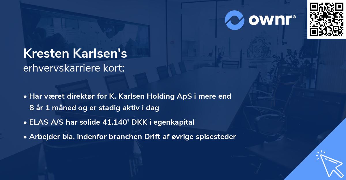 Kresten Karlsen's erhvervskarriere kort