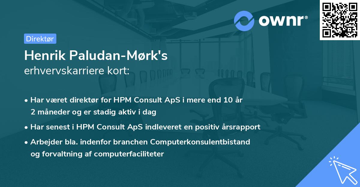 Henrik Paludan-Mørk's erhvervskarriere kort