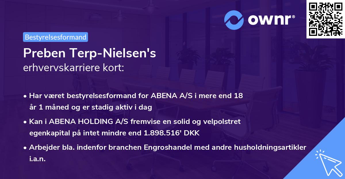 Preben Terp-Nielsen's erhvervskarriere kort