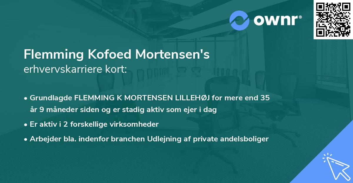 Flemming Kofoed Mortensen's erhvervskarriere kort