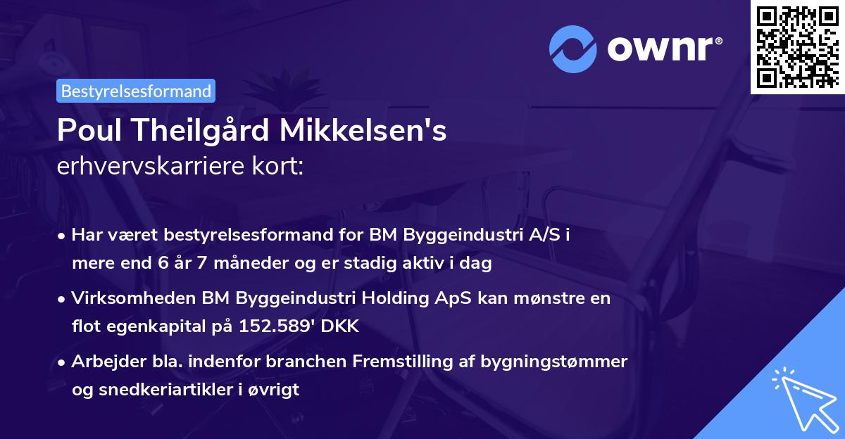 Poul Theilgård Mikkelsen's erhvervskarriere kort