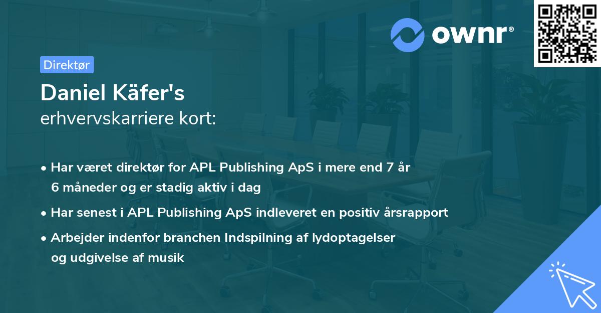 Daniel Käfer's erhvervskarriere kort