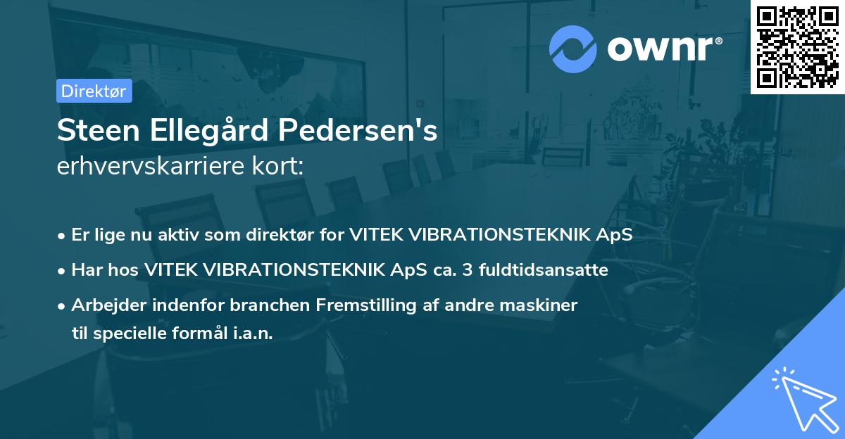 Steen Ellegård Pedersen's erhvervskarriere kort