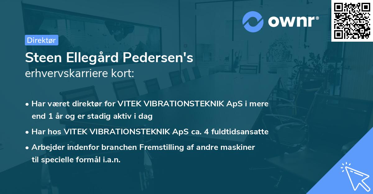 Steen Ellegård Pedersen's erhvervskarriere kort