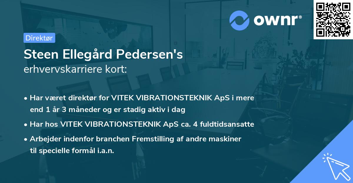 Steen Ellegård Pedersen's erhvervskarriere kort