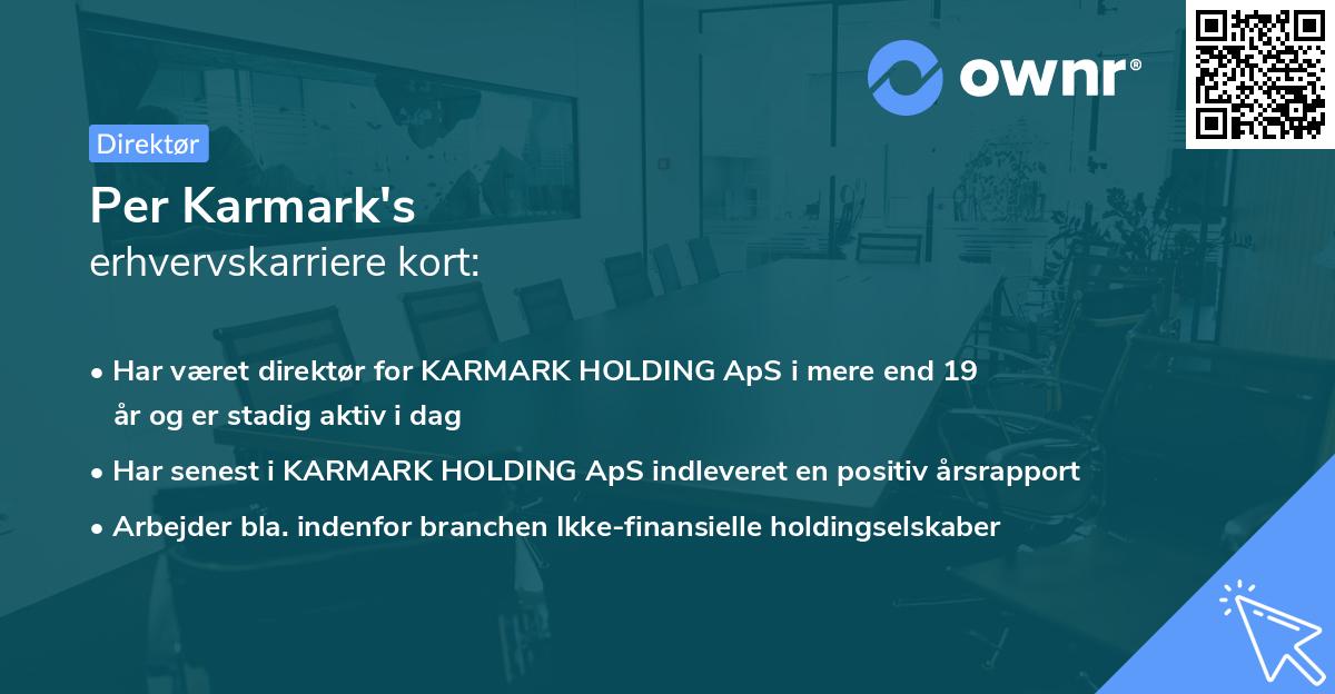 Per Karmark's erhvervskarriere kort