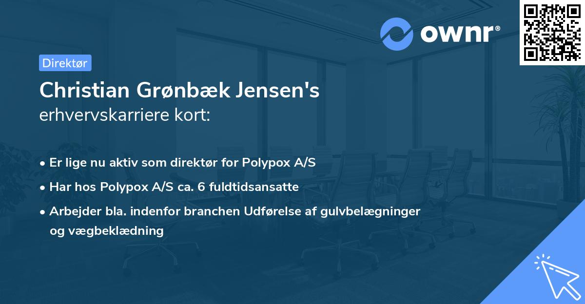 Christian Grønbæk Jensen's erhvervskarriere kort