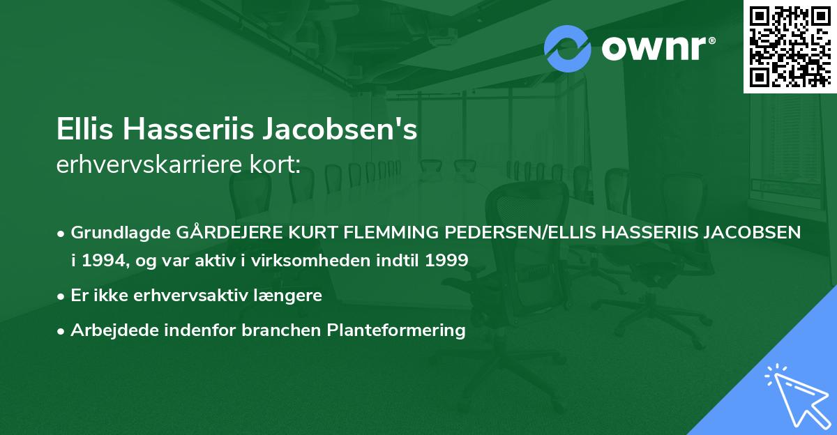 Ellis Hasseriis Jacobsen's erhvervskarriere kort
