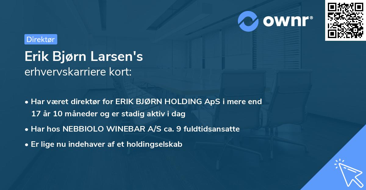Erik Bjørn Larsen's erhvervskarriere kort