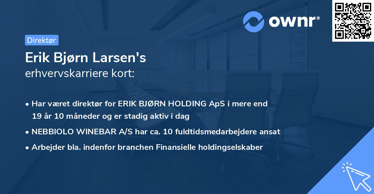 Erik Bjørn Larsen's erhvervskarriere kort