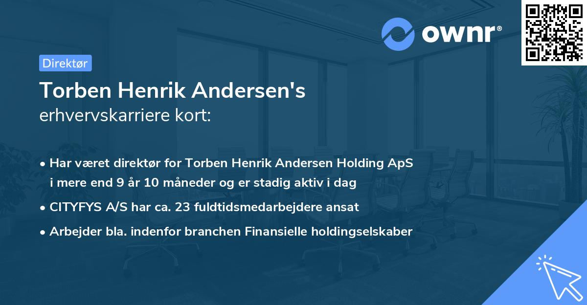 Torben Henrik Andersen's erhvervskarriere kort