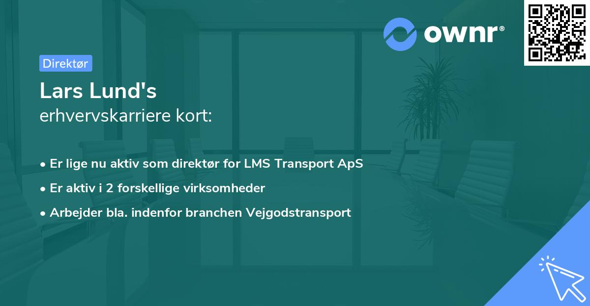 Lars Lund's erhvervskarriere kort