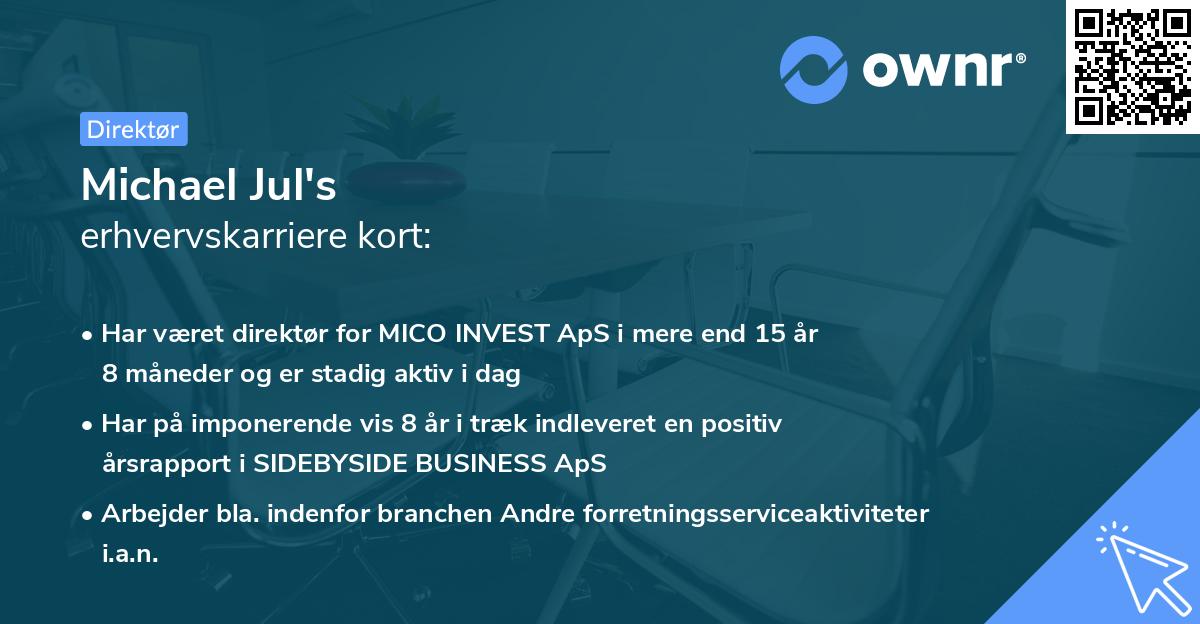 Michael Jul's erhvervskarriere kort