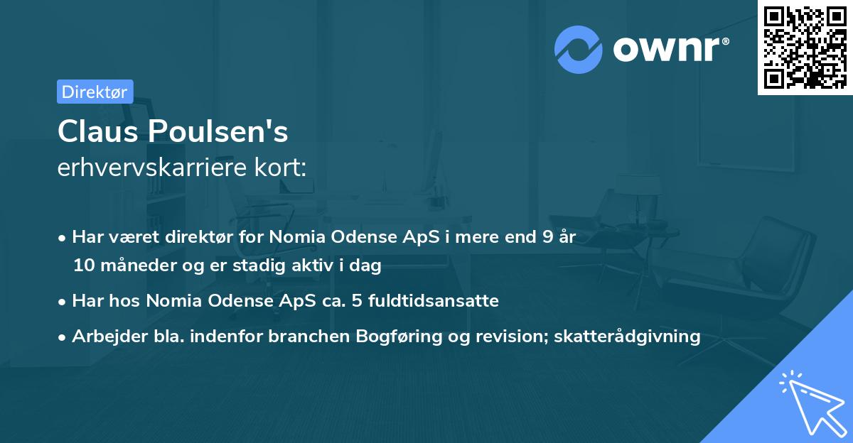 Claus Poulsen's erhvervskarriere kort