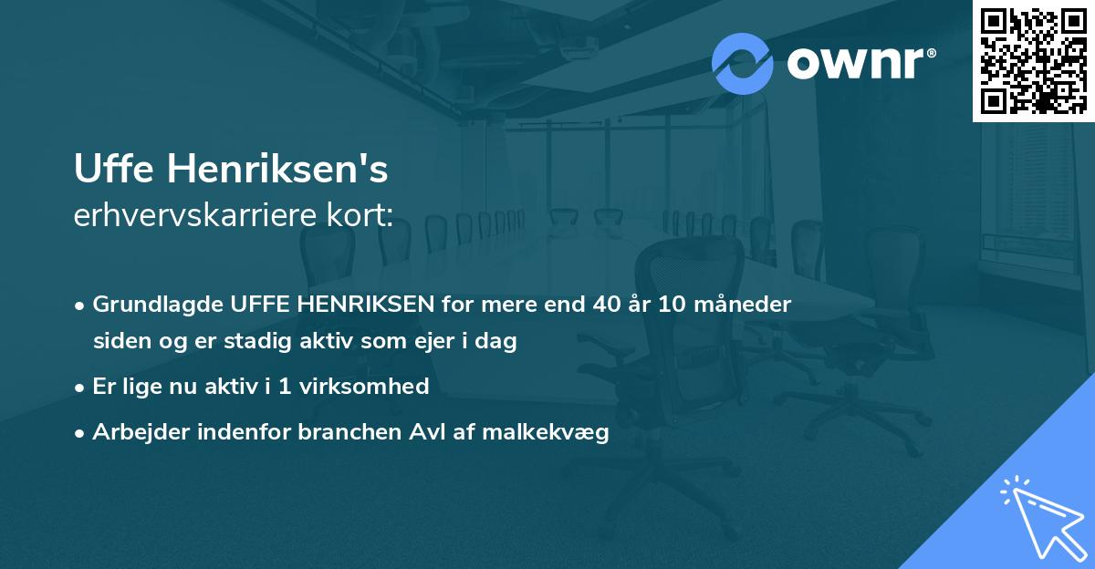 Uffe Henriksen's erhvervskarriere kort