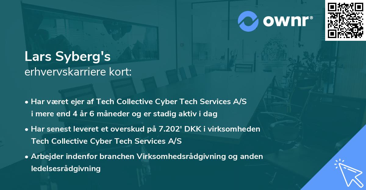 Lars Syberg's erhvervskarriere kort