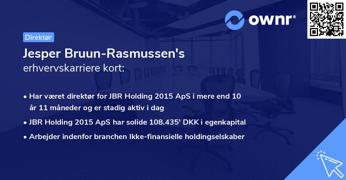 Jesper Bruun-Rasmussen's erhvervskarriere kort
