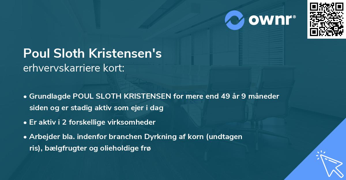 Poul Sloth Kristensen's erhvervskarriere kort