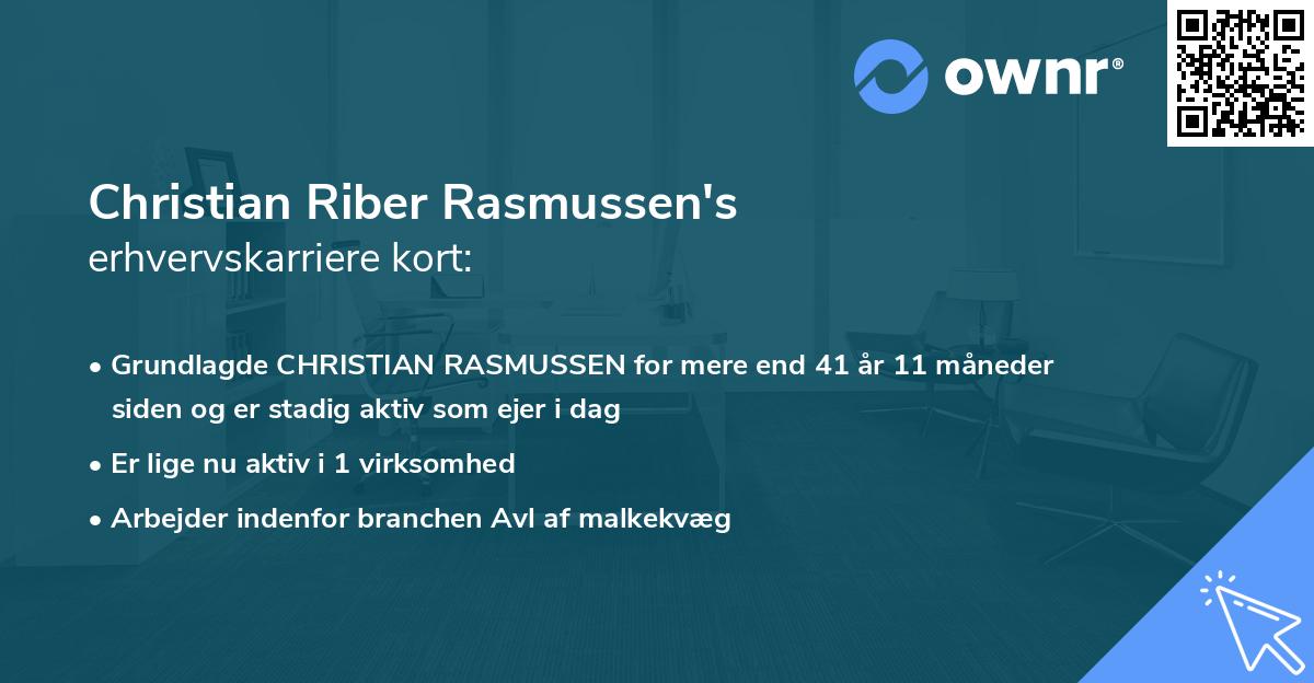 Christian Riber Rasmussen's erhvervskarriere kort