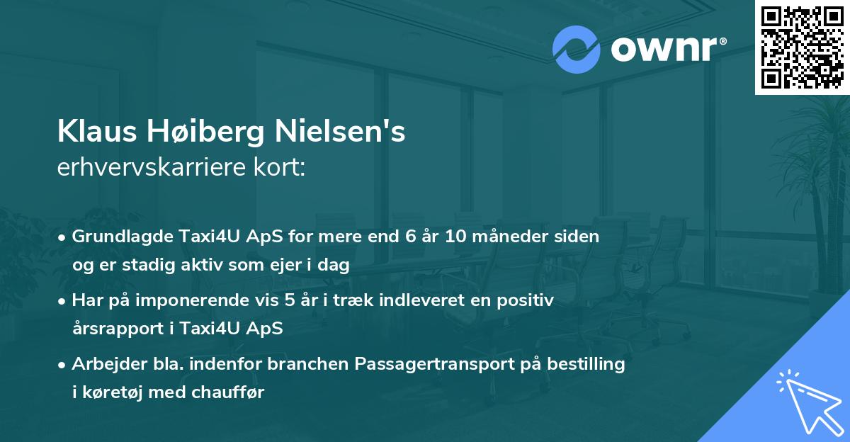 Klaus Høiberg Nielsen's erhvervskarriere kort
