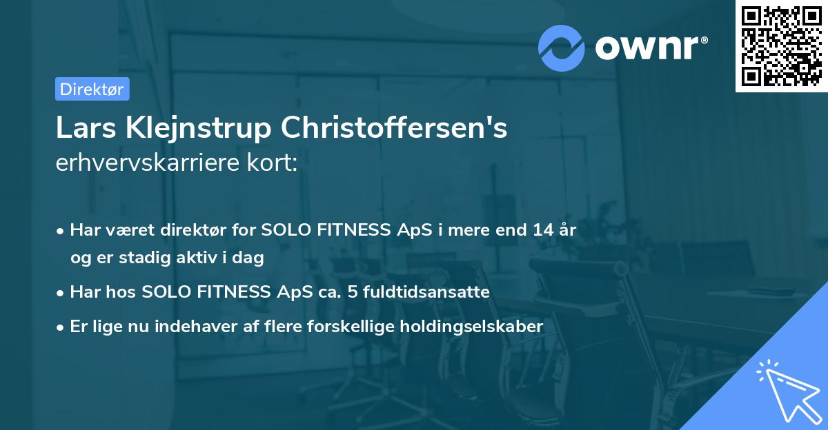 Lars Klejnstrup Christoffersen's erhvervskarriere kort