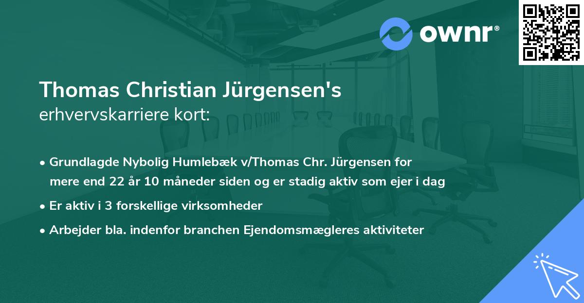 Thomas Christian Jürgensen's erhvervskarriere kort