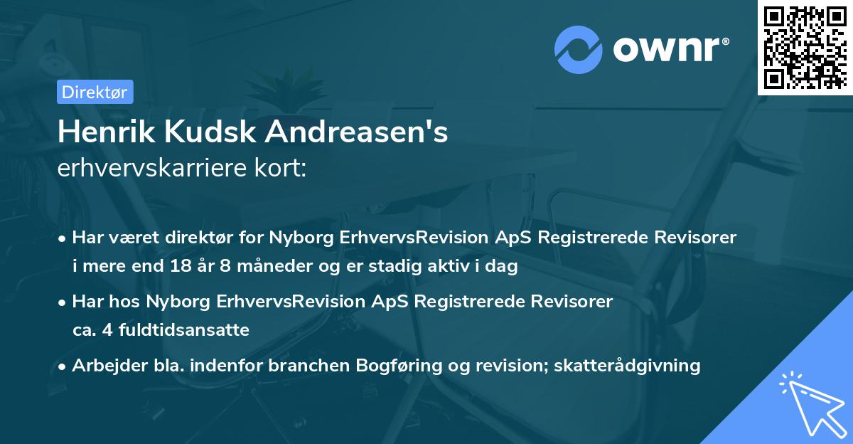 Henrik Kudsk Andreasen's erhvervskarriere kort