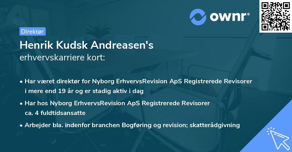 Henrik Kudsk Andreasen's erhvervskarriere kort