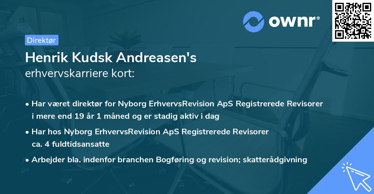 Henrik Kudsk Andreasen's erhvervskarriere kort