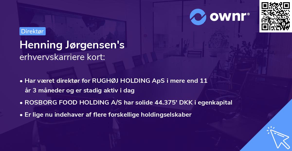 Henning Jørgensen's erhvervskarriere kort