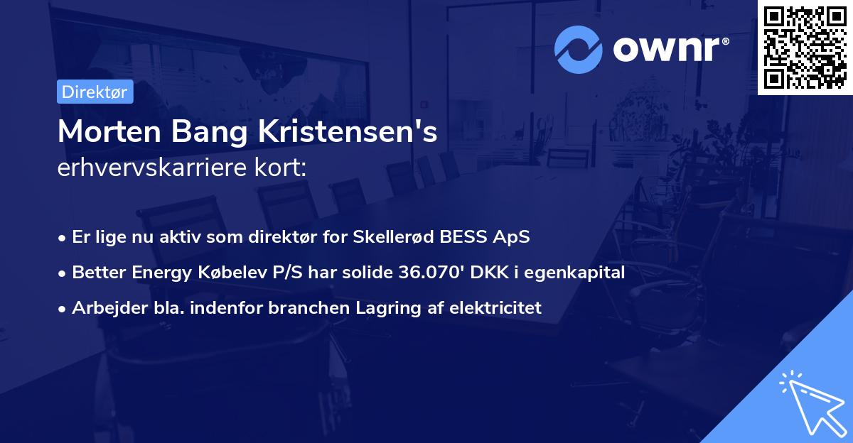 Morten Bang Kristensen's erhvervskarriere kort