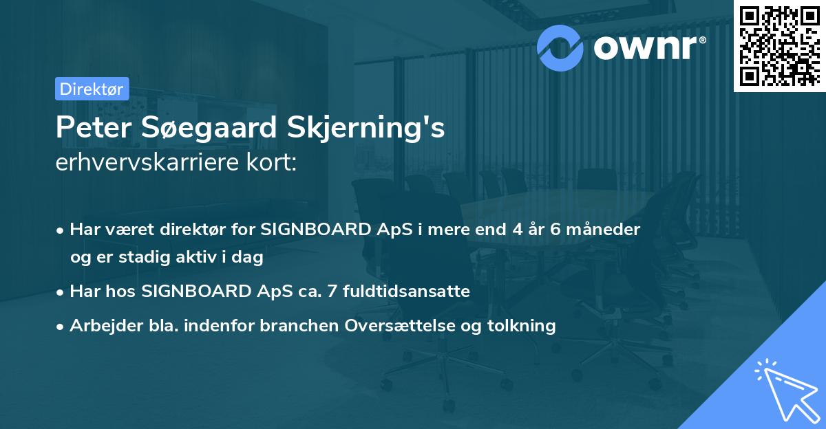 Peter Søegaard Skjerning's erhvervskarriere kort