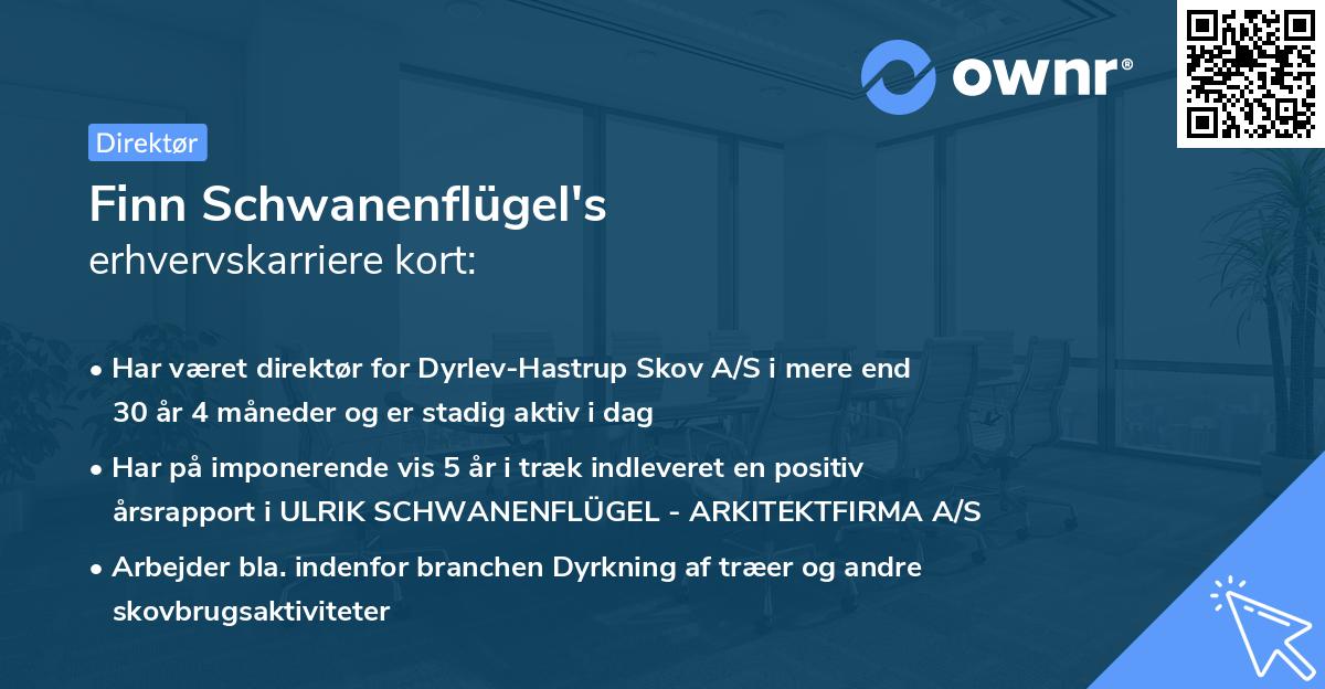 Finn Schwanenflügel's erhvervskarriere kort