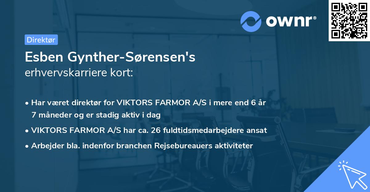 Esben Gynther-Sørensen's erhvervskarriere kort